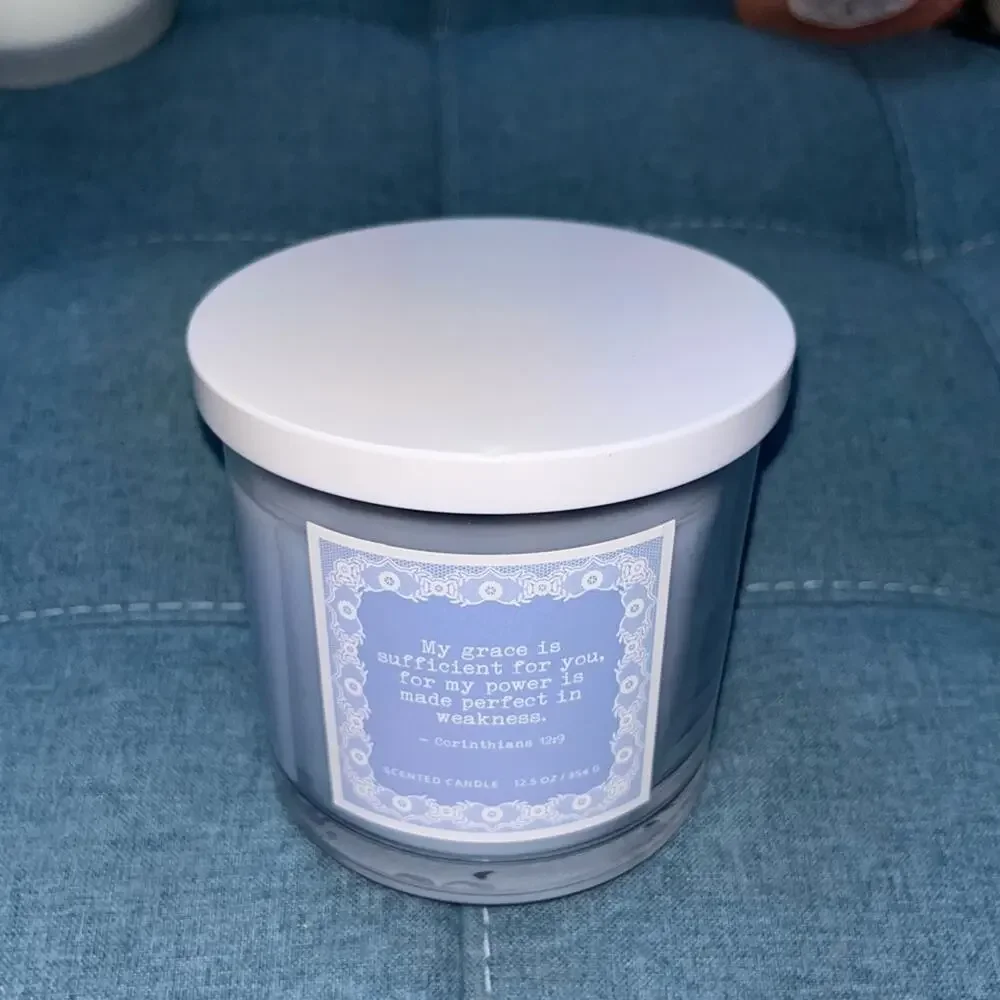 NEW! Western Brook Sea Breeze Jar Candle 12.5 oz with Corinthians 12:9